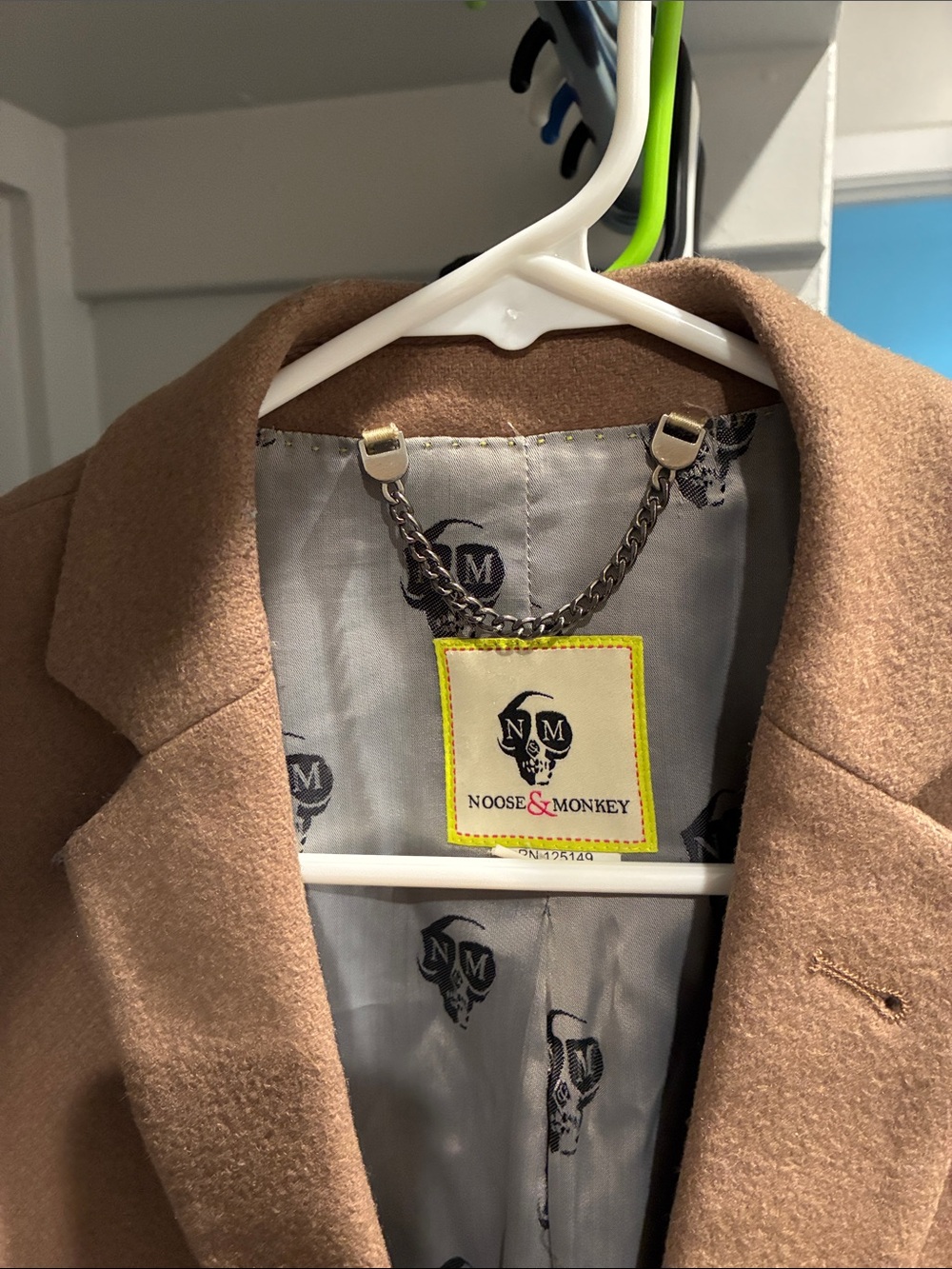 Noose & Monkey Camel Wool Coat - Camel Brown